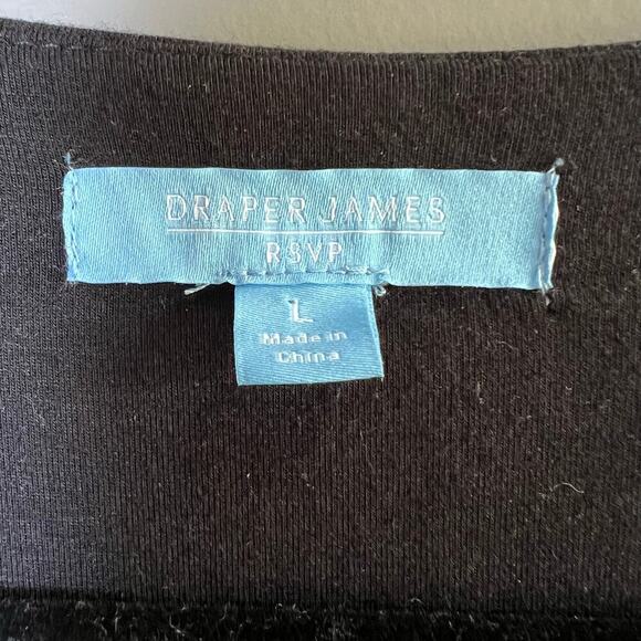 Draper James Tie-Front Fit & Flare Black Dress Size Large - Picture 5 of 10